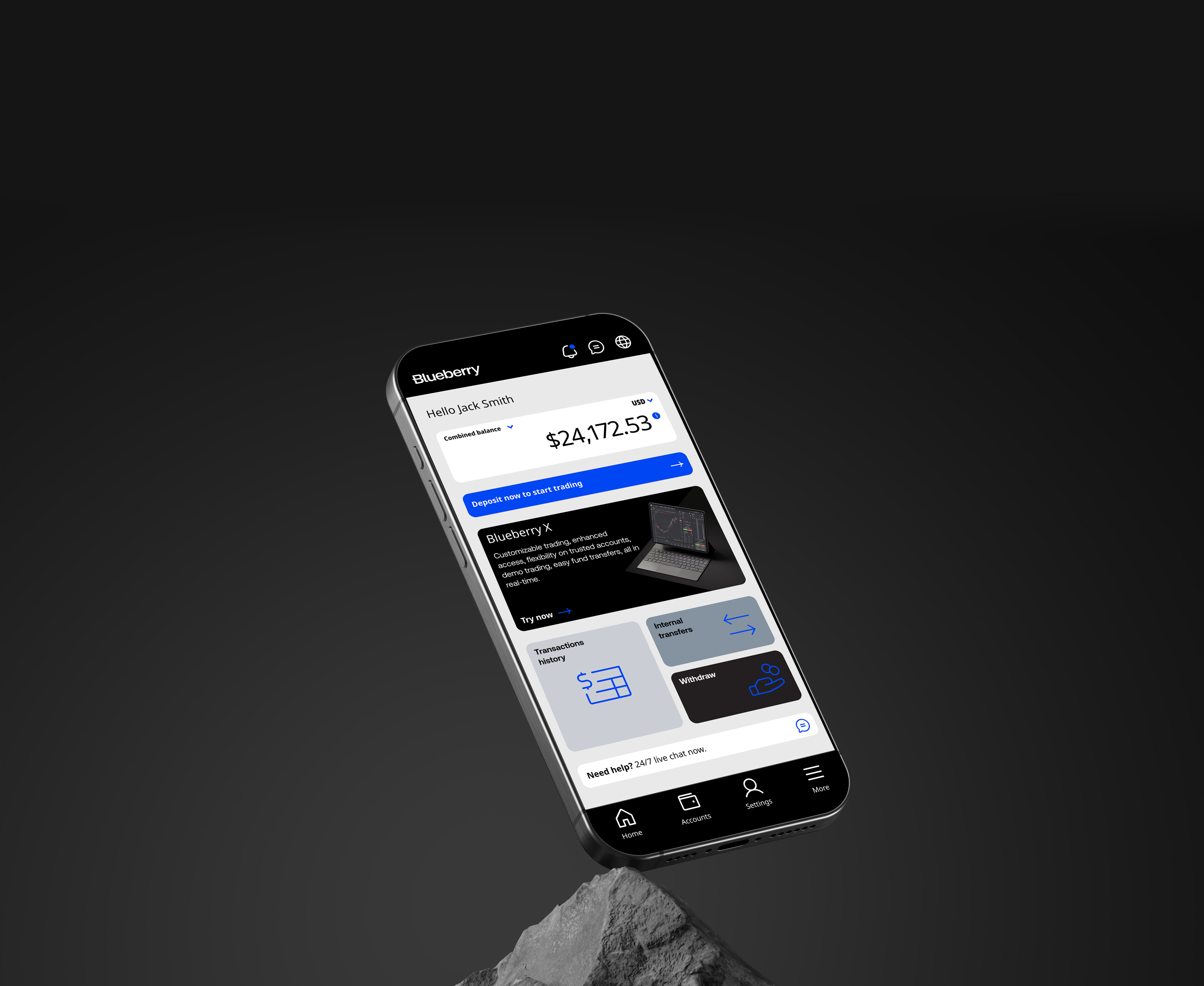 Image of Blueberry Mobile Trading App